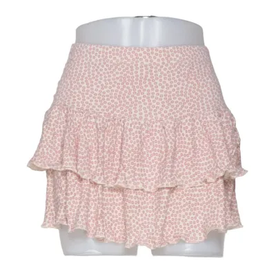 Nederdel (Pink, Beige) fra Flash Lights Elastan, Viscose