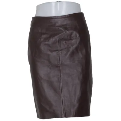Leren rok (Bruin) van Look Leer, Polyester
