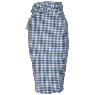Jupe (Bleu, Blanc, Noir) de SuiStudio Cupro, Laine
