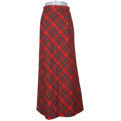 Skirt (Red, Black, Green) from Lindbergs Polyester, Wool