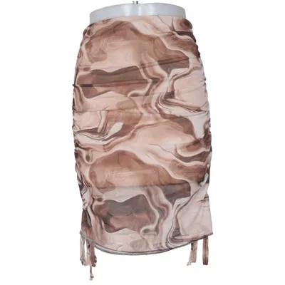 Kjol (Brun, Beige) från PrettyLittleThing Elastan, Polyester