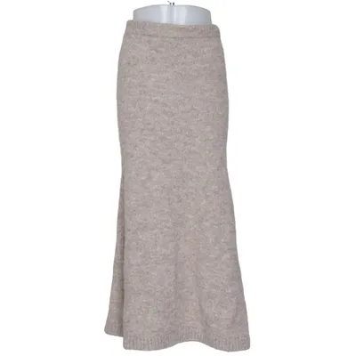 Maxi skirt (Beige) from Stories Elastane, Polyamide, Polyester, Wool