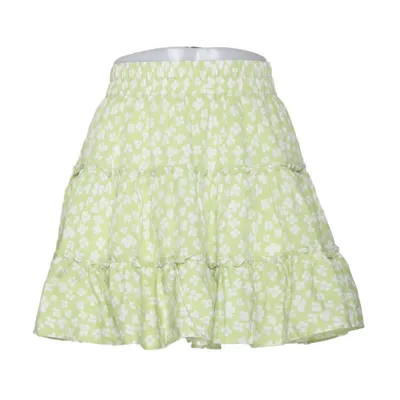 Skirt (Green, White) from Mooloola Cotton, Polyester