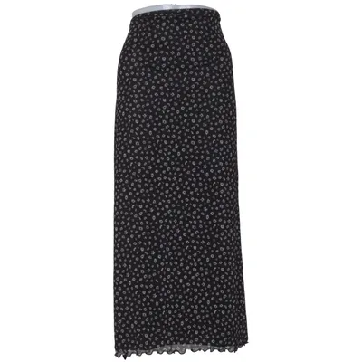 Långkjol (Svart, Vit) från Urban Outfitters Elastan, Polyester