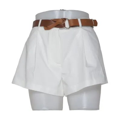 Korte broek (Wit) van Zara Katoen, Elastaan, Polyester