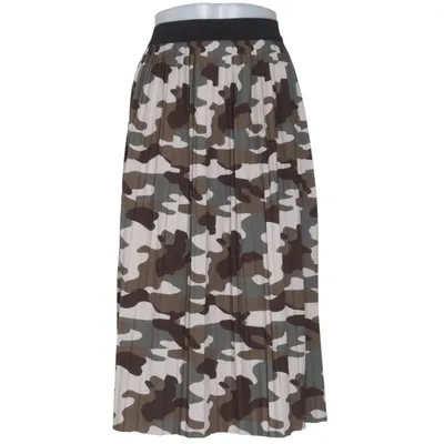 Kjol (Grön, Beige, Svart) från Zizzi Elastan, Polyester