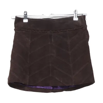 Lædernederdel (Brun) fra H&M Young Læder, Polyester