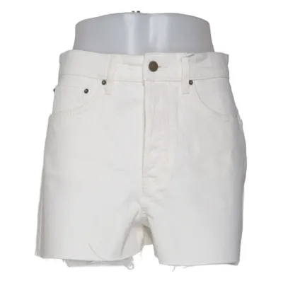 Denim shorts (Wit) van Sézane Denim Elastaan, Organisch katoen