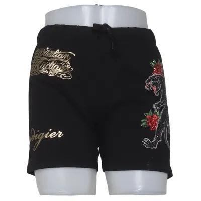 Short de jogging (Noir) de Christian Audigier Coton, Élasthane