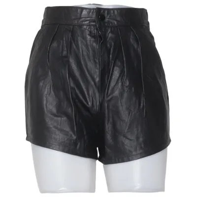 Leren shorts (Zwart) van Auluna Leather Company