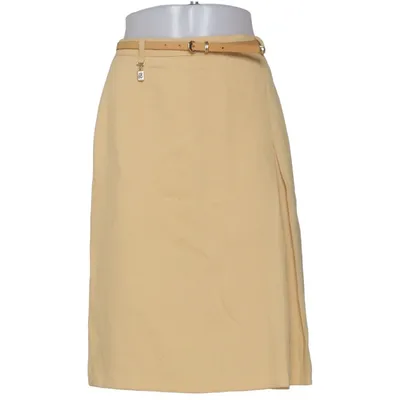 Skirt (Beige) from Birgitta Acetate, Polyester, Wool