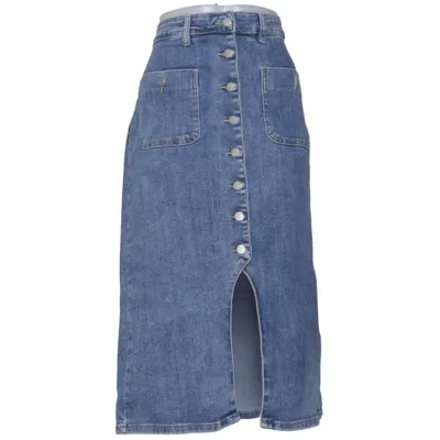 Jeansnederdel (Blå) fra Re-Dress Bomuld, Elastan, Polyester