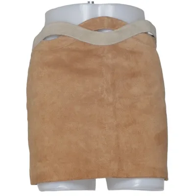 Lederrock (Braun) von Topshop Acetat, Leder