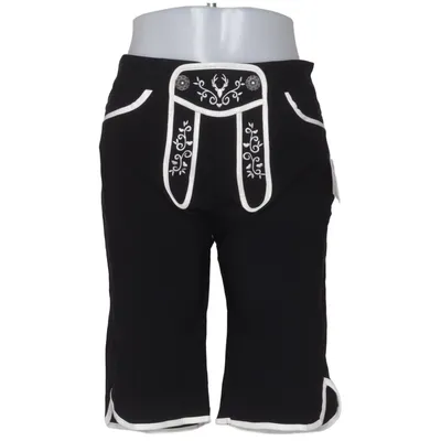 Lederhosen (Black) from Laura Torelli Collection Elastane, Polyamide, Viscose