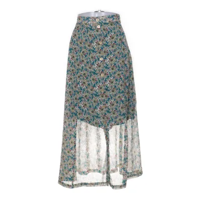 Maxi skirt (Green, Multicolored) from One Step Polyester, Viscose