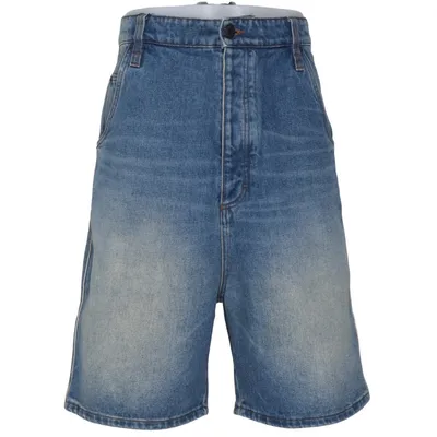 Denim shorts (Blauw) van AMI Katoen