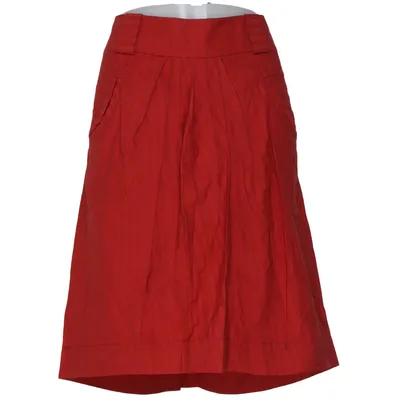 Skirt (Red) from Kenzo Acetate, Cotton
