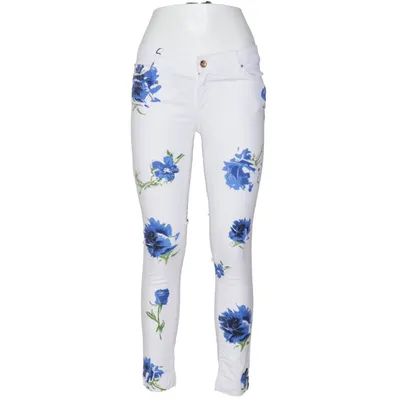 Jean (Blanc, Bleu, Vert) de Zara Woman Premium Collection Coton, Élasthane