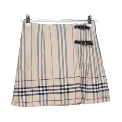 Kjol (Beige, Svart, Röd) från Burberry Bomull, Elastan