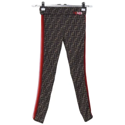 Leggings (Brun, Flerfärgad) från Fendi Kids Elastan, Polyamid