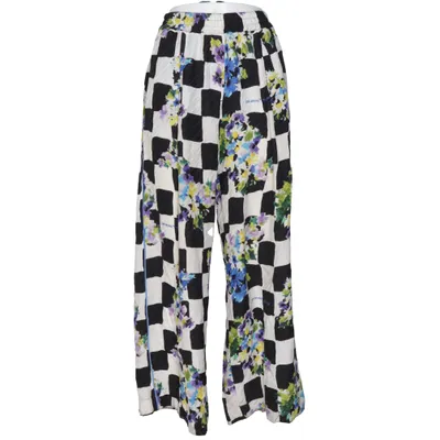 Pantalon patte d'éléphant (Noir, Blanc, Multicolore) de Off-White Polyester, Viscose