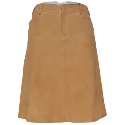 Jupe en cuir (Marron) de Dolce & Gabbana Cuir, Polyester