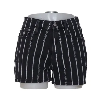 Denim shorts (Zwart, Wit) van Calvin Klein Jeans Katoen, Elastaan