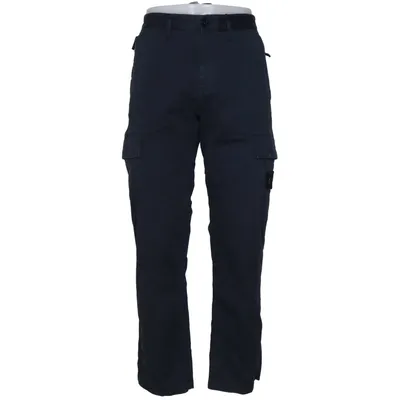 Pantalon cargo (Bleu) de Stone Island Coton, Élasthane, Laine