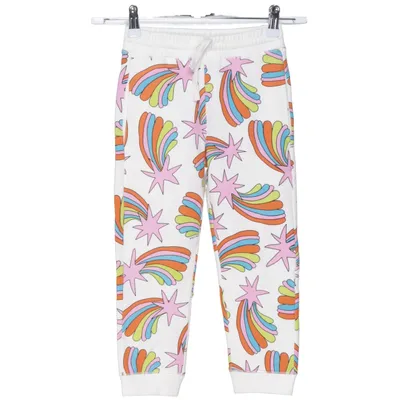Sweatpants (Hvid, Flerfarvet) fra Stella McCartney Kids Bomuld, Elastan