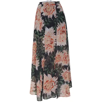 Maxi rok (Zwart, Meerkleurig) van H&M Edition Polyester