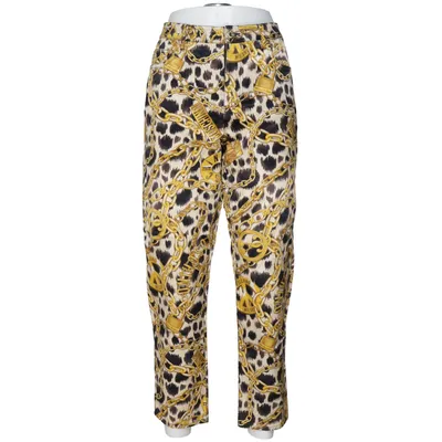 Byxor (Beige, Flerfärgad, Guldfärgad) från H&M x Moschino Polyester, Viskos, Bomull