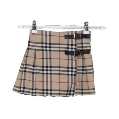 Skirt (Beige, Black, Red) from Burberry Polyester, Wool