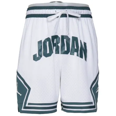 Basketball shorts (White, Green) from Jordan Polyester