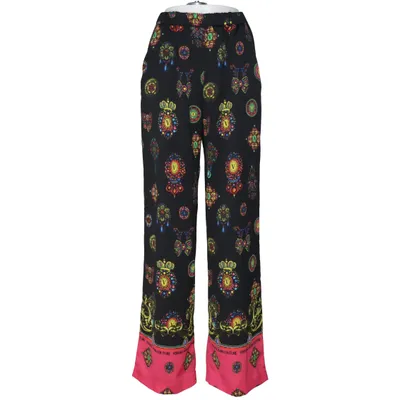 Palazzobyxor (Svart, Rosa, Flerfärgad) från Versace Jeans Couture Polyester