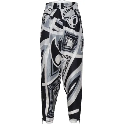 Broek (Zwart, Wit, Grijs) van Emilio Pucci Zijde