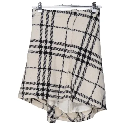 Skirt (Beige, Black) from Burberry Polyamide, Viscose, Wool