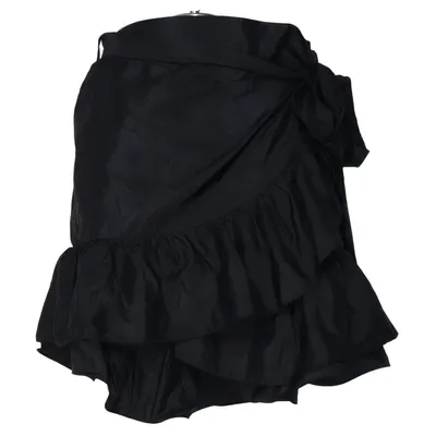 Jupe portefeuille (Noir) de Isabel Marant Polyamide, Soie