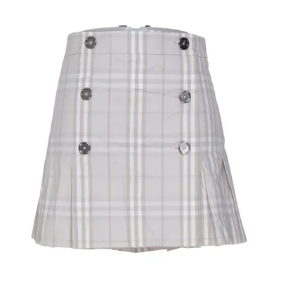 Wikkelrok (Grijs, Wit, Meerkleurig) van Burberry Brit Katoen, Elastaan, Polyamide