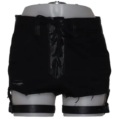 Short en jean (Noir) de Killstar Coton, Élasthane, Polyester, Polyuréthane