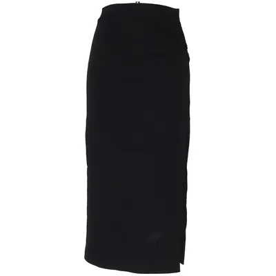 Maxi skirt (Black) from Stradivarius Elastane, Polyester