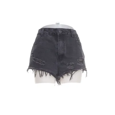 Denim shorts (Zwart) van Killstar Katoen, Elastaan