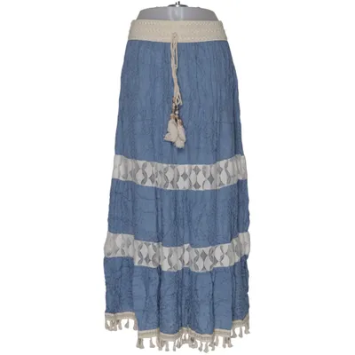 Maxi nederdel (Blå, Hvid) fra Pepper Viscose