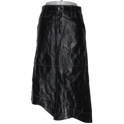 Läderkjol (Grå) från Ganni Skinn, Polyester