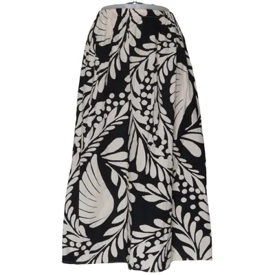 Maxi skirt (Black, Beige) from H&M Cotton