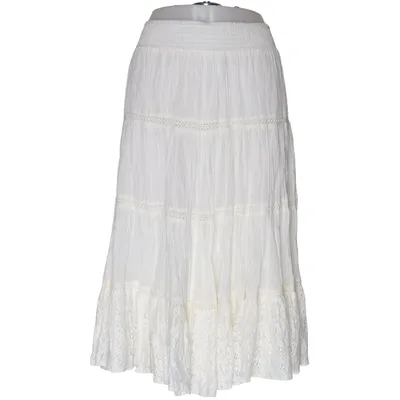 Jupe longue (Blanc) de Kimchi Blue Coton, Polyamide