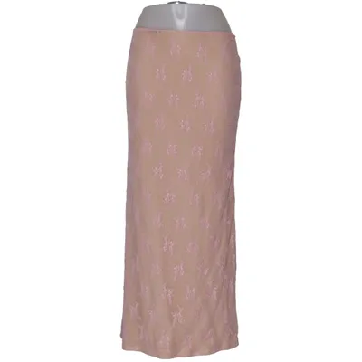 Jupe longue (Beige, Rose) de Tiger Mist Élasthane, Polyamide
