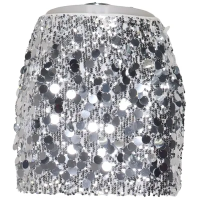 Skirt (Silver) from Shein Polyester