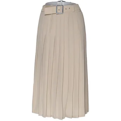 Maxi skirt (Beige) from Hirsch Acetate, Polyester