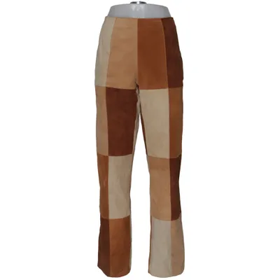 Leren broek (Bruin, Beige, Meerkleurig) van Apart Impressions Leer, Polyester