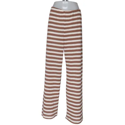 Palazzo broek (Bruin, Wit) van Zara Polyester, Viscose